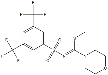 N1-[(methylthio)(morpholino)methylidene]-3,5-di(trifluoromethyl)benzene-1-sulfonamide Struktur