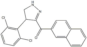 [4-(2,6-dichlorophenyl)-4,5-dihydro-1H-pyrazol-3-yl](2-naphthyl)methanone Struktur