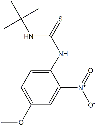 N-(tert-butyl)-N'-(4-methoxy-2-nitrophenyl)thiourea Struktur