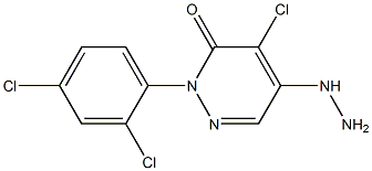 4-Chloro-2-(2,4-dichlorophenyl)-5-hydrazinopyridazine-3(2H)-one Struktur