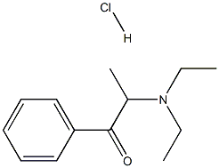 2-(diethylamino)-1-phenylpropan-1-one hydrochloride Struktur