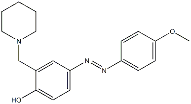 4-[2-(4-methoxyphenyl)diaz-1-enyl]-2-(piperidinomethyl)phenol Struktur