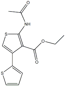 ethyl 2-(acetylamino)-4-(2-thienyl)thiophene-3-carboxylate Struktur