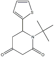 1-(tert-butyl)-6-(2-thienyl)dihydro-2,4(1H,3H)-pyridinedione Struktur