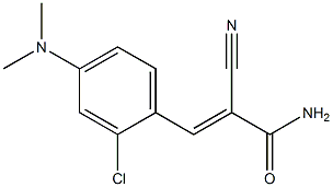 3-[2-chloro-4-(dimethylamino)phenyl]-2-cyanoacrylamide Struktur