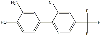 2-amino-4-[3-chloro-5-(trifluoromethyl)-2-pyridinyl]benzenol Struktur