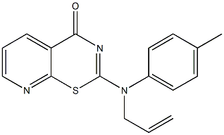 2-(allyl-4-methylanilino)-4H-pyrido[3,2-e][1,3]thiazin-4-one Struktur