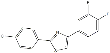 2-(4-chlorophenyl)-4-(3,4-difluorophenyl)-1,3-thiazole Struktur