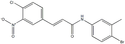 (E)-N-(4-bromo-3-methylphenyl)-3-(4-chloro-3-nitrophenyl)-2-propenamide Struktur