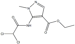 ethyl 5-[(2,2-dichloroacetyl)amino]-1-methyl-1H-pyrazole-4-carboxylate Struktur