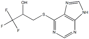 1,1,1-trifluoro-3-(9H-purin-6-ylsulfanyl)-2-propanol Struktur