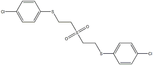 1-chloro-4-{[2-({2-[(4-chlorophenyl)thio]ethyl}sulfonyl)ethyl]thio}benzene Struktur