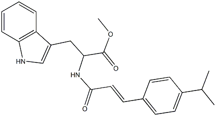 methyl 3-(1H-indol-3-yl)-2-{[(E)-3-(4-isopropylphenyl)-2-propenoyl]amino}propanoate Struktur