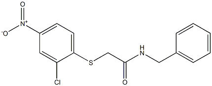 N1-benzyl-2-[(2-chloro-4-nitrophenyl)thio]acetamide Struktur