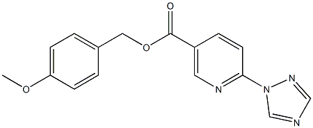 4-methoxybenzyl 6-(1H-1,2,4-triazol-1-yl)nicotinate Struktur