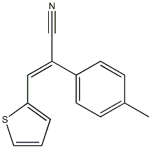 2-(4-methylphenyl)-3-(2-thienyl)acrylonitrile Struktur