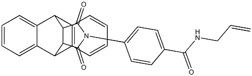 N-allyl-4-[16,18-dioxo-17-azapentacyclo[6.6.5.0~2,7~.0~9,14~.0~15,19~]nonadeca-2,4,6,9(14),10,12-hexaen-17-yl]benzenecarboxamide Struktur