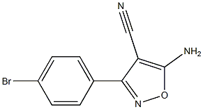 5-amino-3-(4-bromophenyl)-4-isoxazolecarbonitrile Struktur