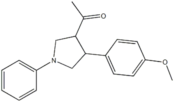 1-[4-(4-methoxyphenyl)-1-phenyltetrahydro-1H-pyrrol-3-yl]-1-ethanone Struktur