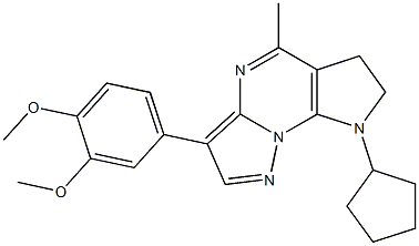 8-cyclopentyl-3-(3,4-dimethoxyphenyl)-5-methyl-7,8-dihydro-6H-pyrazolo[1,5-a]pyrrolo[3,2-e]pyrimidine Struktur