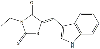 3-ethyl-5-[(E)-1H-indol-3-ylmethylidene]-2-thioxo-1,3-thiazolan-4-one Struktur