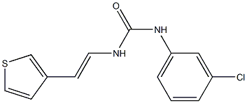 N-(3-chlorophenyl)-N'-[2-(3-thienyl)vinyl]urea Struktur