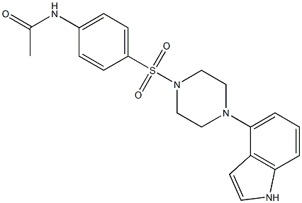 N1-(4-{[4-(1H-indol-4-yl)piperazino]sulfonyl}phenyl)acetamide Struktur