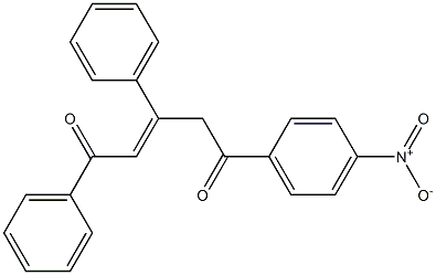 5-(4-nitrophenyl)-1,3-diphenylpent-2-ene-1,5-dione Struktur