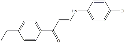 3-(4-chloroanilino)-1-(4-ethylphenyl)prop-2-en-1-one Struktur