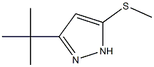 3-(tert-butyl)-5-(methylthio)-1H-pyrazole Struktur