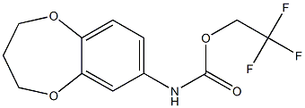 2,2,2-trifluoroethyl 3,4-dihydro-2H-1,5-benzodioxepin-7-ylcarbamate Struktur