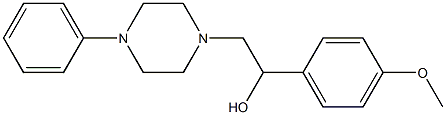 1-(4-methoxyphenyl)-2-(4-phenylpiperazino)-1-ethanol Struktur