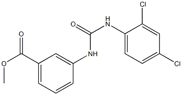 methyl 3-{[(2,4-dichloroanilino)carbonyl]amino}benzoate Struktur