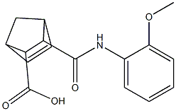 3-[(2-methoxyanilino)carbonyl]bicyclo[2.2.1]hept-5-ene-2-carboxylic acid Struktur