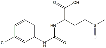 2-{[(3-chloroanilino)carbonyl]amino}-4-(methylsulfinyl)butanoic acid Struktur