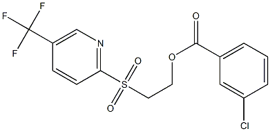 2-{[5-(trifluoromethyl)-2-pyridyl]sulfonyl}ethyl 3-chlorobenzoate Struktur