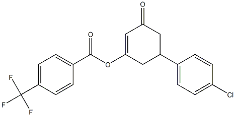 5-(4-chlorophenyl)-3-oxocyclohex-1-enyl 4-(trifluoromethyl)benzoate Struktur