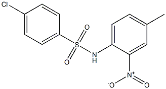 N1-(4-methyl-2-nitrophenyl)-4-chlorobenzene-1-sulfonamide Struktur