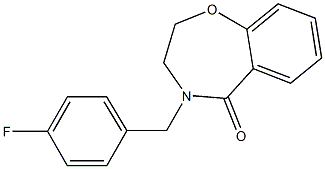 4-(4-fluorobenzyl)-3,4-dihydro-1,4-benzoxazepin-5(2H)-one Struktur