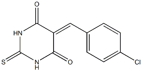 5-(4-chlorobenzylidene)-2-thioxohexahydropyrimidine-4,6-dione Struktur