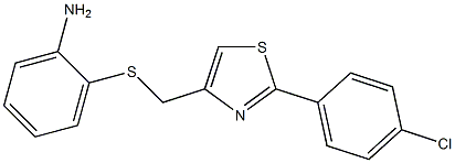 2-({[2-(4-chlorophenyl)-1,3-thiazol-4-yl]methyl}thio)aniline Struktur