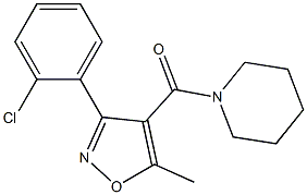 [3-(2-chlorophenyl)-5-methylisoxazol-4-yl](piperidino)methanone Struktur