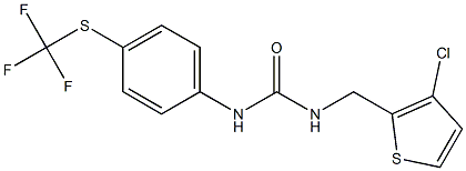 N-[(3-chloro-2-thienyl)methyl]-N'-{4-[(trifluoromethyl)thio]phenyl}urea Struktur