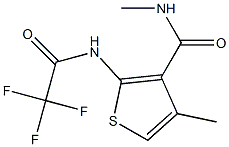 N3,4-dimethyl-2-[(2,2,2-trifluoroacetyl)amino]thiophene-3-carboxamide Struktur