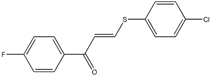 3-[(4-chlorophenyl)thio]-1-(4-fluorophenyl)prop-2-en-1-one Struktur