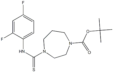 tert-butyl 4-[(2,4-difluoroanilino)carbothioyl]-1,4-diazepane-1-carboxylate Struktur