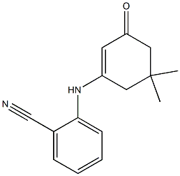 2-[(5,5-dimethyl-3-oxo-1-cyclohexenyl)amino]benzenecarbonitrile Struktur