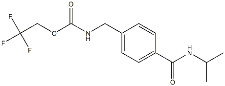 2,2,2-trifluoroethyl N-{4-[(isopropylamino)carbonyl]benzyl}carbamate Struktur