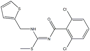 methyl N-(2,6-dichlorobenzoyl)-[(2-thienylmethyl)amino]methanimidothioate Struktur