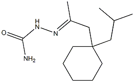 2-[2-(1-isobutylcyclohexyl)-1-methylethylidene]hydrazine-1-carboxamide Struktur